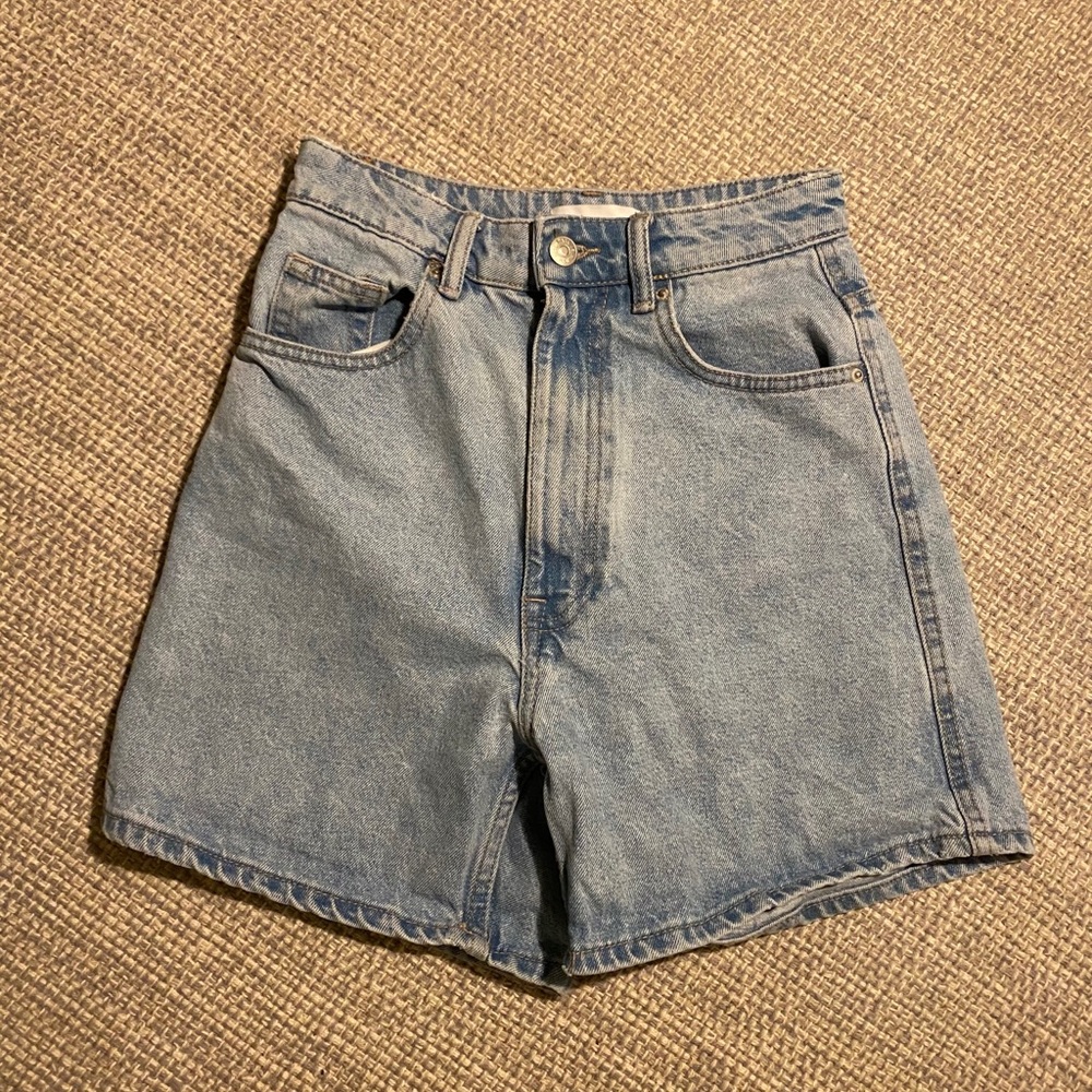 zara super high waisted shorts